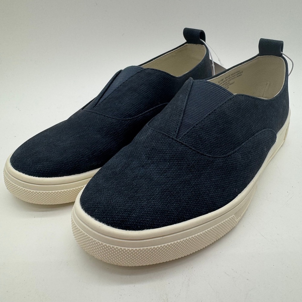 Kensie Salia Slip On Sneakers Women's 6.5 Navy Canvas Casual Shoes Store Try-On
